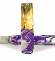 Purple Swirl Buckeye Burl Hybrid Fountain Pen