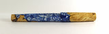 Blue swirl Box Elder Burl Hybrid Fountain Pen