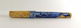 Blue swirl Box Elder Burl Hybrid Fountain Pen