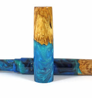 Blue Box Elder Burl Hybrid Fountain Pen