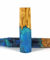 Blue Box Elder Burl Hybrid Fountain Pen