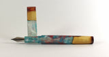 Flame Box Elder Burl Hybrid Fountain Pen