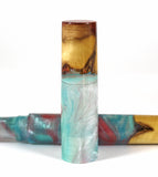 Flame Box Elder Burl Hybrid Fountain Pen