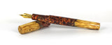 Gold swirl Box Elder Burl Hybrid Fountain Pen Bock Nib