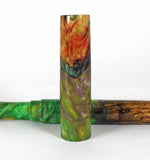 Flame Box Elder Burl Hybrid Fountain Pen