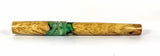 Green swirl Box Elder Burl Hybrid Fountain Pen