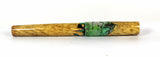 Green swirl Box Elder Burl Hybrid Fountain Pen