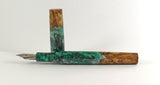 Green Box Elder Burl Hybrid Fountain Pen