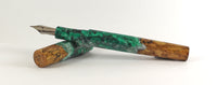 Green Box Elder Burl Hybrid Fountain Pen