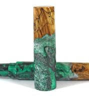 Green Box Elder Burl Hybrid Fountain Pen