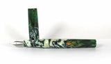 Green Swirl & dyed Big leaf Maple Hybrid Fountain Pen