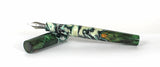 Green Swirl & dyed Big leaf Maple Hybrid Fountain Pen