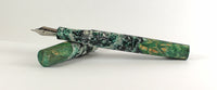 Green Swirl & dyed Big leaf Maple Hybrid Fountain Pen