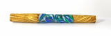 Blue & Green swirl Box Elder Burl Hybrid Fountain Pen
