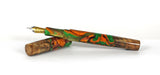 Green & Gold Big Leaf Maple Burl Hybrid Fountain Pen Bock Nib
