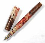 Red Abalone Elm Burl Hybrid Fountain Pen
