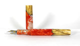 Orange Box Elder Burl Hybrid Fountain Pen