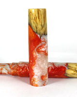 Orange Box Elder Burl Hybrid Fountain Pen