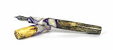 Purple Swirl Buckeye Burl Hybrid Fountain Pen