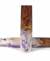 Purple Abalone Amboyna Burl Hybrid Fountain Pen
