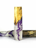Purple Swirl Buckeye Burl Hybrid Fountain Pen
