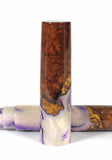 Purple Abalone Amboyna Burl Hybrid Fountain Pen