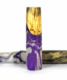 Purple Swirl Buckeye Burl Hybrid Fountain Pen