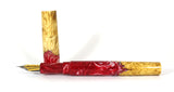 Red Box Elder Burl Hybrid Fountain Pen