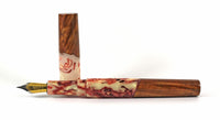 Red Abalone Thuya Burl Hybrid Fountain Pen