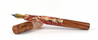 Red Abalone Thuya Burl Hybrid Fountain Pen