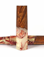 Red Abalone Thuya Burl Hybrid Fountain Pen