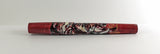 Red Swirl & dyed Big leaf Maple Hybrid Fountain Pen