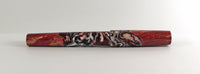 Red Swirl & dyed Big leaf Maple Hybrid Fountain Pen