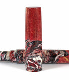 Red Swirl & dyed Big leaf Maple Hybrid Fountain Pen