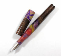 Purple Walnut Burl Hybrid Fountain Pen