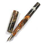 Gold & White Buckeye Burl Hybrid Fountain Pen Bock Nib