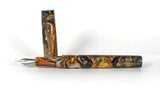 Gold & White Buckeye Burl Hybrid Fountain Pen JoWo Nib