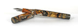 Gold & White Buckeye Burl Hybrid Fountain Pen JoWo Nib