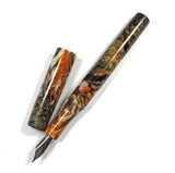 Gold & White Buckeye Burl Hybrid Fountain Pen JoWo Nib