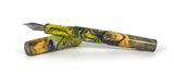 Yellow & Black swirl Buckeye Burl Hybrid Fountain Pen