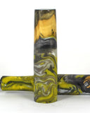 Yellow & Black swirl Buckeye Burl Hybrid Fountain Pen