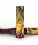 Red & Black swirl Buckeye Burl Hybrid Fountain Pen