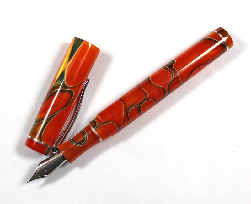 Orange Peel Cellulose Acetate Fountain pen – Gilbert House Pens