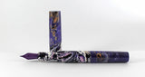 Purple Swirl & dyed Big leaf Maple Hybrid Fountain Pen