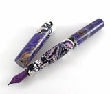 Purple Swirl & dyed Big leaf Maple Hybrid Fountain Pen