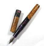 Purple Box Elder Burl Hybrid Fountain Pen