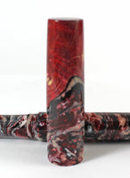 Red Swirl & dyed Big leaf Maple Hybrid Fountain Pen