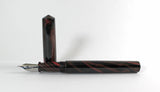 Japanese Nikko Red & Black Ebonite Wolfson Fountain Pen