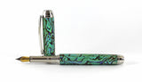 Queens Fountain pen in Seafoam Paua Abalone