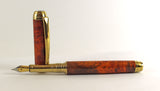 Queens Fountain Pen in Amboyna Burl
